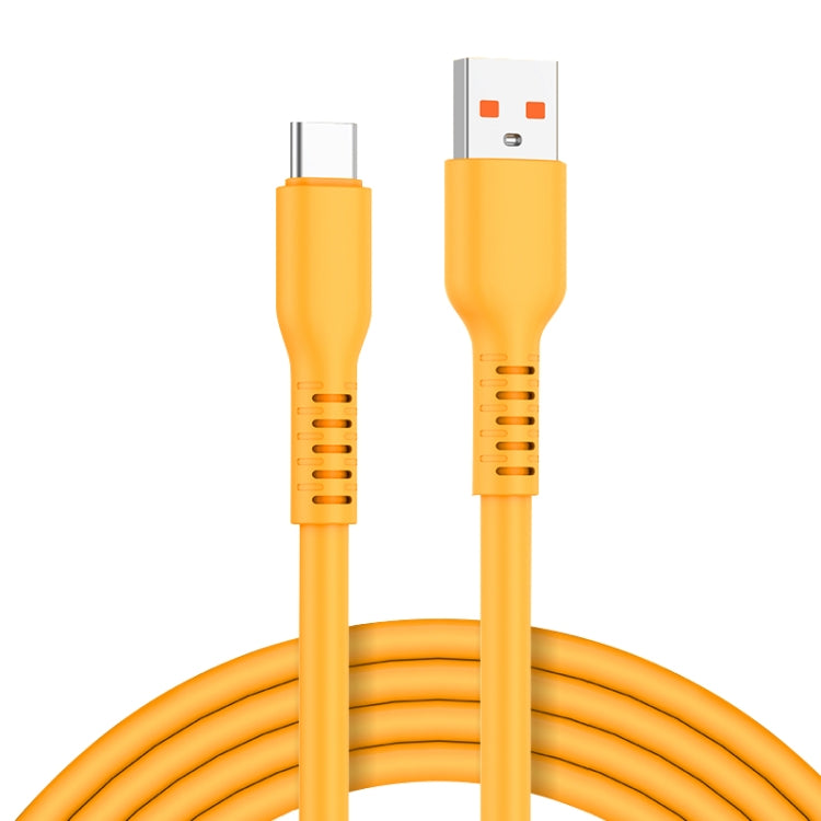ADC-014 6A USB to USB-C/Type-C Liquid Silicone Data Cable, Length:1m(Orange) by buy2fix