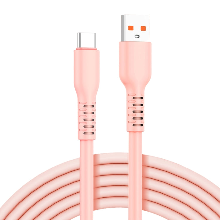 ADC-014 6A USB to USB-C/Type-C Liquid Silicone Data Cable, Length:2m(Pink) by buy2fix