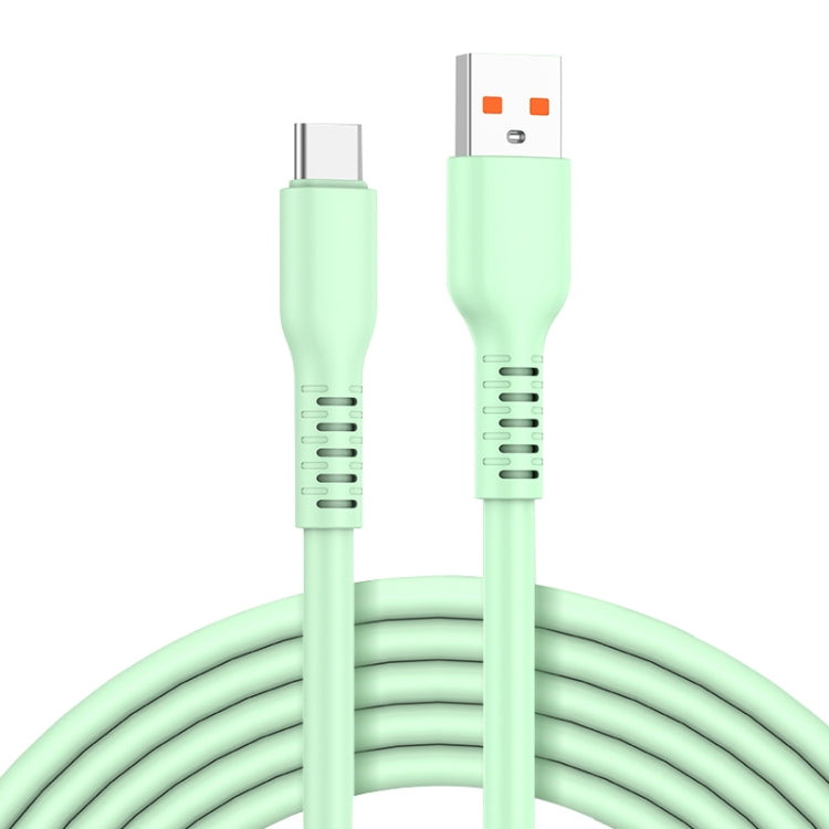 ADC-014 6A USB to USB-C/Type-C Liquid Silicone Data Cable, Length:2m(Green) by buy2fix