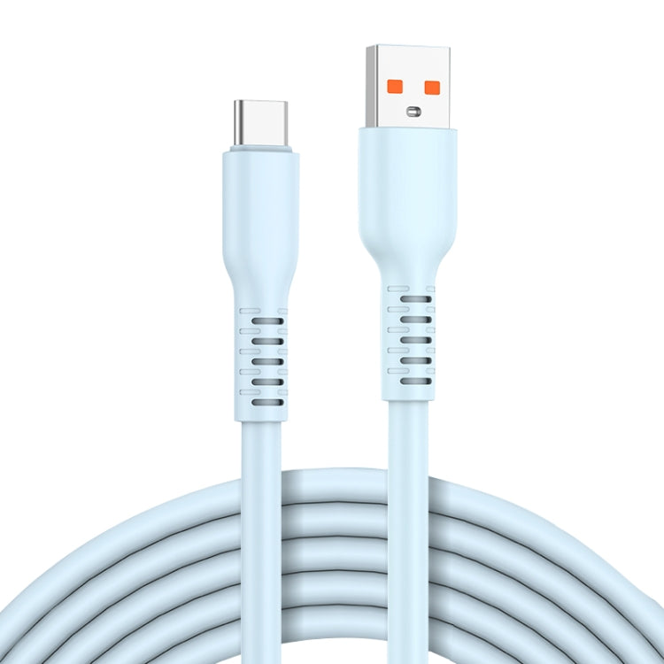 ADC-014 6A USB to USB-C/Type-C Liquid Silicone Data Cable, Length:2m(Blue) by buy2fix