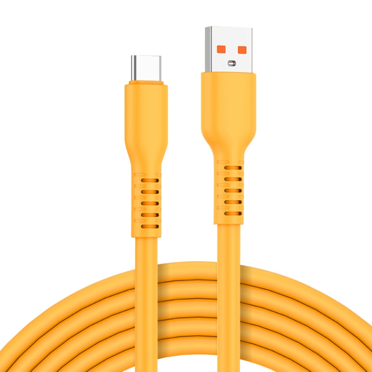 ADC-014 6A USB to USB-C/Type-C Liquid Silicone Data Cable, Length:2m(Orange) by buy2fix