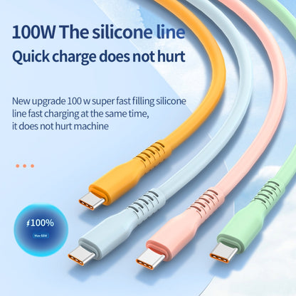 ADC-014 6A USB to USB-C/Type-C Liquid Silicone Data Cable, Length:2m(Orange) by buy2fix