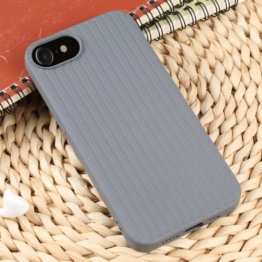 For iPhone SE 2022 / SE 2020 / 7 / 8 Weave Texture Silicone Phone Case(Grey) - iPhone SE 2022 / 2020 / 8 / 7 Cases by buy2fix | Online Shopping UK | buy2fix