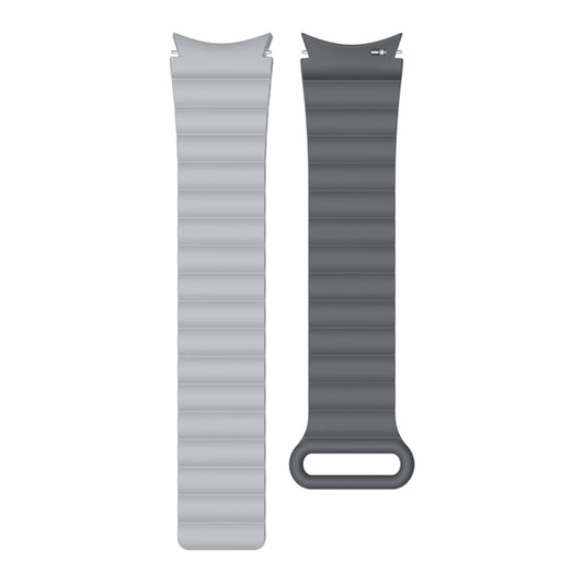 For Samsung Galaxy Watch5 40mm / 44mm  Silicone Magnetic Watch Band(Grey Dark Grey) - Watch Bands by buy2fix | Online Shopping UK | buy2fix