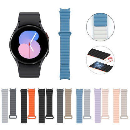 For Samsung Galaxy Watch5 40mm / 44mm  Silicone Magnetic Watch Band(Black) - Watch Bands by buy2fix | Online Shopping UK | buy2fix