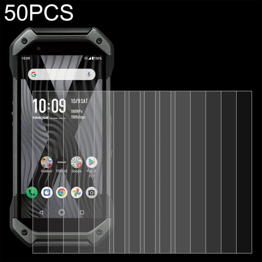 For Kyocera Torque 5G 50 PCS 0.26mm 9H 2.5D Tempered Glass Film