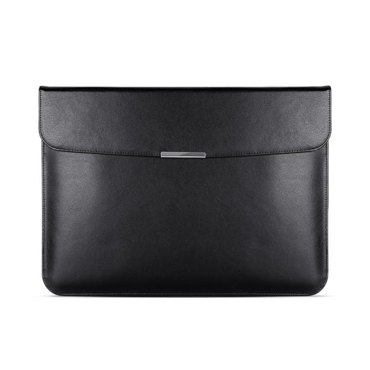 For 13.3 / 13.6 / 14 inch Laptop Ultra-thin PU Leather Laptop Sleeve(Black) - 13.3 inch by buy2fix | Online Shopping UK | buy2fix
