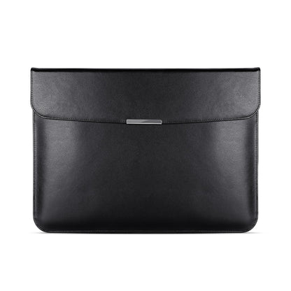 For 15 / 15.4 / 16 inch Laptop Ultra-thin PU Leather Laptop Sleeve(Black) by buy2fix