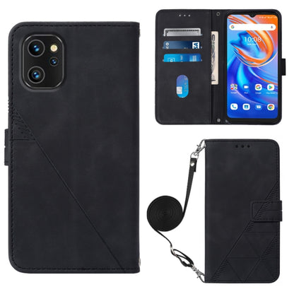 For UMIDIGI A13 / A13 Pro / A13S Crossbody 3D Embossed Flip Leather Phone Case(Black) - More Brand by buy2fix | Online Shopping UK | buy2fix