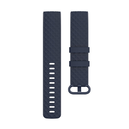 Color Buckle TPU Wrist Strap Watch Band for Fitbit Charge 4 / Charge 3 / Charge 3 SE, Size: L(Navy Blue) - Watch Bands by buy2fix | Online Shopping UK | buy2fix