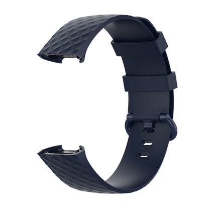 Color Buckle TPU Wrist Strap Watch Band for Fitbit Charge 4 / Charge 3 / Charge 3 SE, Size: L(Navy Blue) - Watch Bands by buy2fix | Online Shopping UK | buy2fix