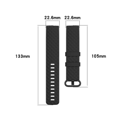 Color Buckle TPU Wrist Strap Watch Band for Fitbit Charge 4 / Charge 3 / Charge 3 SE, Size: L(Navy Blue) - Watch Bands by buy2fix | Online Shopping UK | buy2fix
