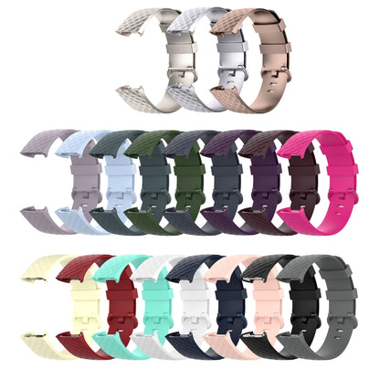 Color Buckle TPU Wrist Strap Watch Band for Fitbit Charge 4 / Charge 3 / Charge 3 SE, Size: L(Navy Blue) - Watch Bands by buy2fix | Online Shopping UK | buy2fix