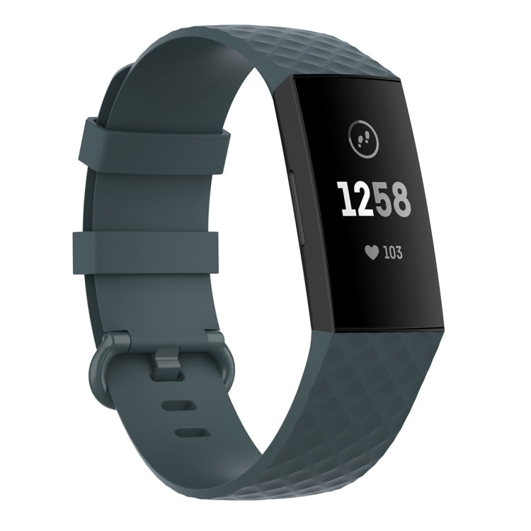 Color Buckle TPU Wrist Strap Watch Band for Fitbit Charge 4 / Charge 3 / Charge 3 SE, Size: L(Rock Teal) - Watch Bands by buy2fix | Online Shopping UK | buy2fix