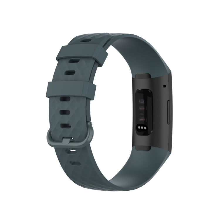 Color Buckle TPU Wrist Strap Watch Band for Fitbit Charge 4 / Charge 3 / Charge 3 SE, Size: L(Rock Teal) - Watch Bands by buy2fix | Online Shopping UK | buy2fix