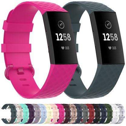Color Buckle TPU Wrist Strap Watch Band for Fitbit Charge 4 / Charge 3 / Charge 3 SE, Size: L(Navy Blue) - Watch Bands by buy2fix | Online Shopping UK | buy2fix