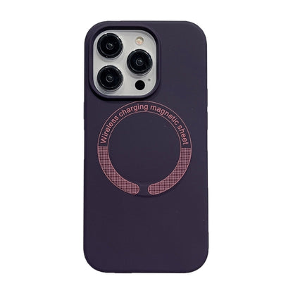 For iPhone 12 Pro Max Magsafe Magnetic Silicone Phone Case(Dark Purple) - iPhone 12 Pro Max Cases by buy2fix | Online Shopping UK | buy2fix