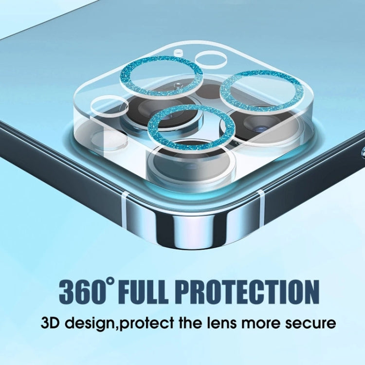 For iPhone 14 Pro Max / 14 Pro Tempered Glass Glitter CD Texture Back Camera Film(Silver) - iPhone 14 Pro Max Tempered Glass by buy2fix | Online Shopping UK | buy2fix