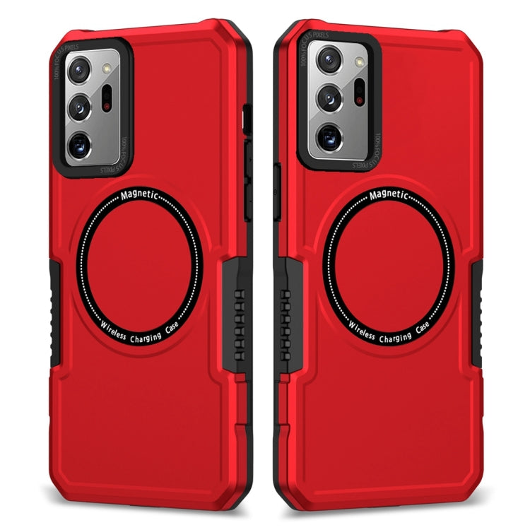 For Samsung Galaxy Note20 Ultra MagSafe Shockproof Armor Phone Case(Red) by buy2fix