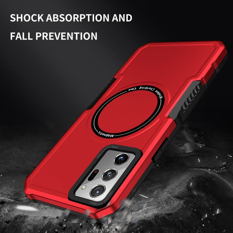 For Samsung Galaxy Note20 Ultra MagSafe Shockproof Armor Phone Case(Red) by buy2fix