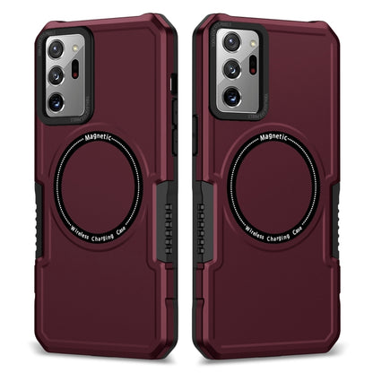 For Samsung Galaxy Note20 Ultra MagSafe Shockproof Armor Phone Case(Wine Red) by buy2fix