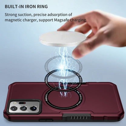For Samsung Galaxy Note20 Ultra MagSafe Shockproof Armor Phone Case(Wine Red) by buy2fix
