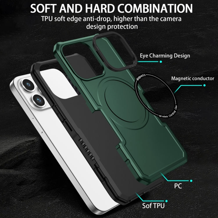 For Samsung Galaxy Note20 Ultra MagSafe Shockproof Armor Phone Case(Dark Green) by buy2fix