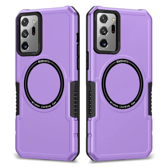 For Samsung Galaxy Note20 Ultra MagSafe Shockproof Armor Phone Case(Purple) by buy2fix