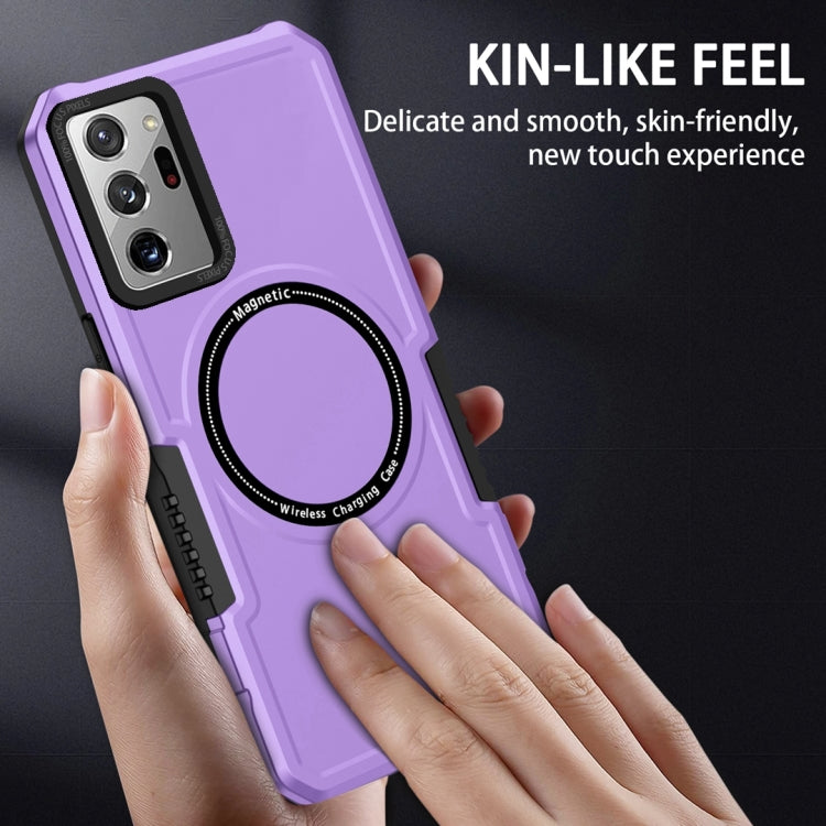 For Samsung Galaxy Note20 Ultra MagSafe Shockproof Armor Phone Case(Purple) by buy2fix