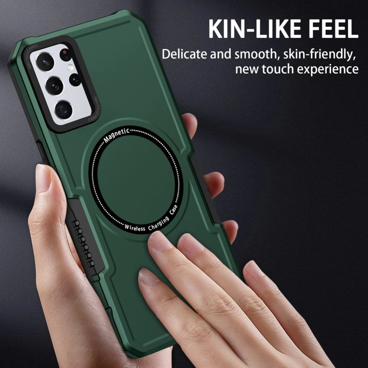 For Samsung Galaxy S23+ 5G MagSafe Shockproof Armor Phone Case(Dark Green) - Galaxy S23+ 5G Cases by buy2fix | Online Shopping UK | buy2fix