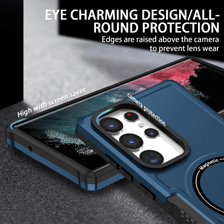 For Samsung Galaxy S23 Ultra 5G MagSafe Shockproof Armor Phone Case(Dark Blue) - Galaxy S23 Ultra 5G Cases by buy2fix | Online Shopping UK | buy2fix
