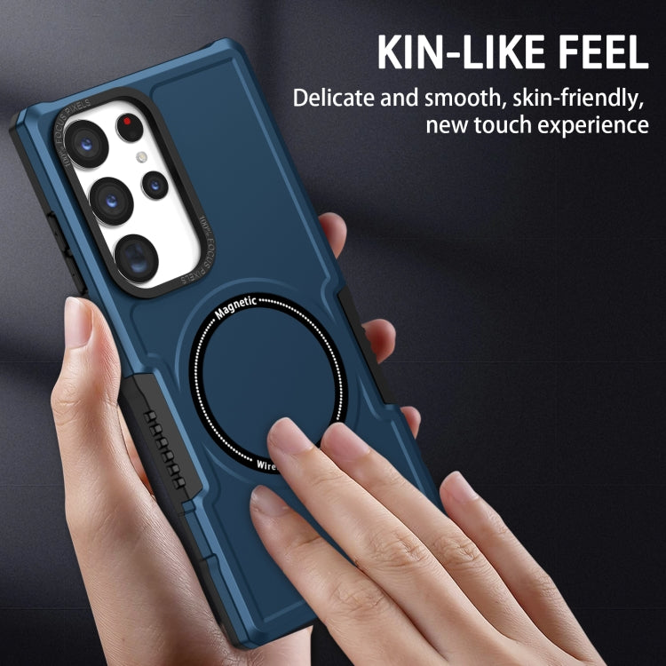 For Samsung Galaxy S23 Ultra 5G MagSafe Shockproof Armor Phone Case(Dark Blue) - Galaxy S23 Ultra 5G Cases by buy2fix | Online Shopping UK | buy2fix