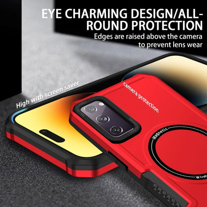 For Samsung Galaxy S20 FE MagSafe Shockproof Armor Phone Case(Red) by buy2fix