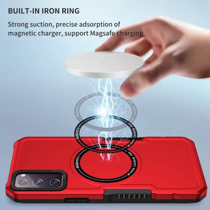 For Samsung Galaxy S20 FE MagSafe Shockproof Armor Phone Case(Red) by buy2fix