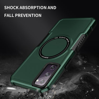 For Samsung Galaxy S20 FE MagSafe Shockproof Armor Phone Case(Dark Green) by buy2fix
