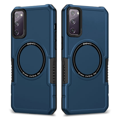 For Samsung Galaxy S20 FE MagSafe Shockproof Armor Phone Case(Dark Blue) by buy2fix