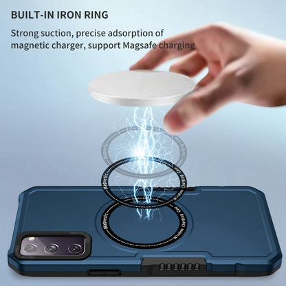 For Samsung Galaxy S20 FE MagSafe Shockproof Armor Phone Case(Dark Blue) by buy2fix