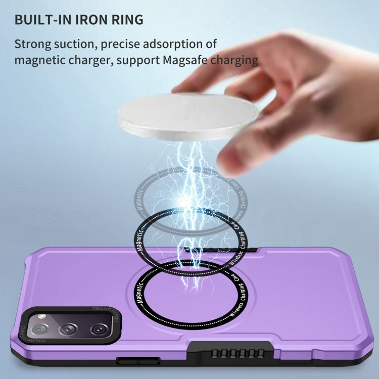 For Samsung Galaxy S20 FE MagSafe Shockproof Armor Phone Case(Purple) by buy2fix