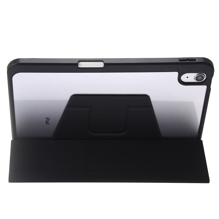 For iPad 2025 / 2022 3-Fold 360 Rotation Acrylic Leather Smart Tablet Case(Black) - iPad 2025 / 2022 Cases by buy2fix | Online Shopping UK | buy2fix