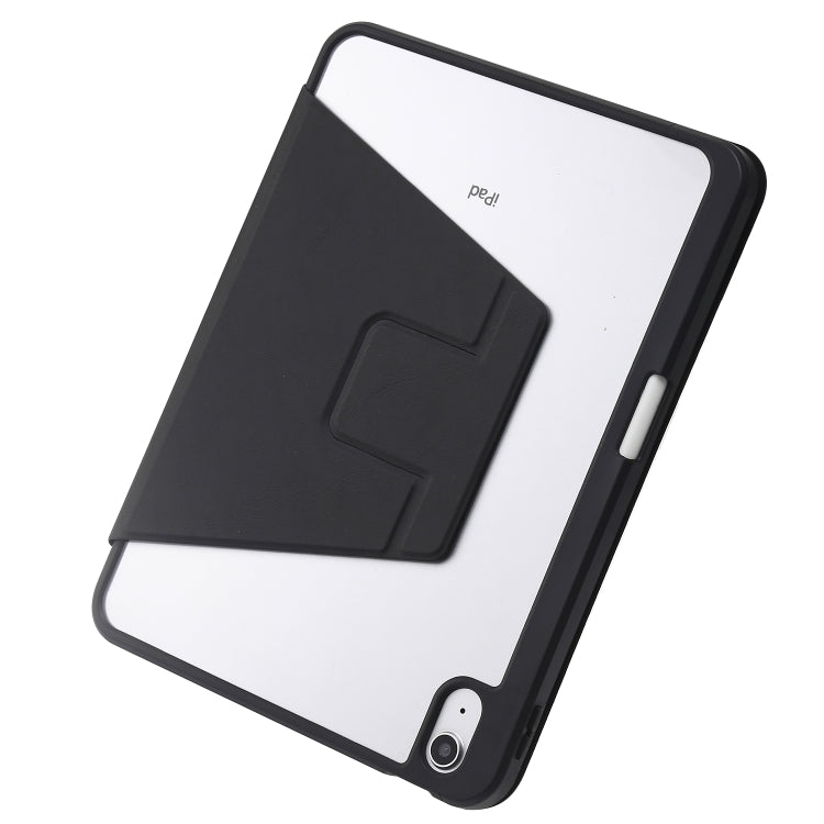 For iPad 2025 / 2022 3-Fold 360 Rotation Acrylic Leather Smart Tablet Case(Black) - iPad 2025 / 2022 Cases by buy2fix | Online Shopping UK | buy2fix