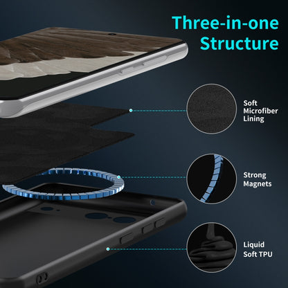 For Google Pixel 7 MagSafe Magnetic Liquid Silicone Phone Case(Black) by buy2fix