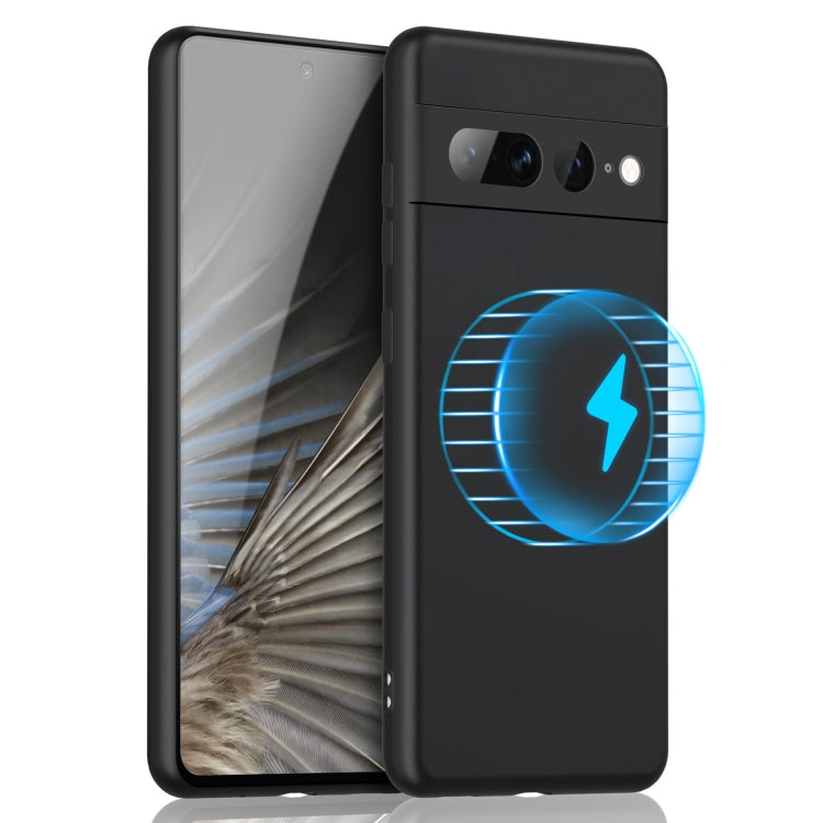 For Google Pixel 7 Pro MagSafe Magnetic Liquid Silicone Phone Case(Black) - Google Cases by buy2fix | Online Shopping UK | buy2fix