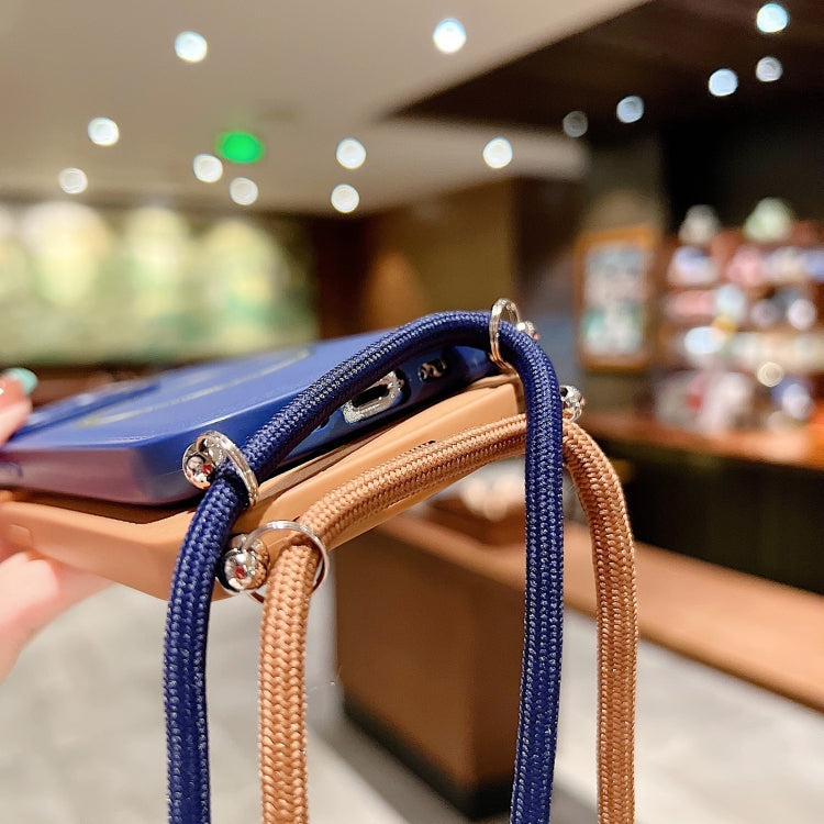 For iPhone 14 Pro MagSafe Magnetic Lanyard Phone Case(Blue) - iPhone 14 Pro Cases by buy2fix | Online Shopping UK | buy2fix