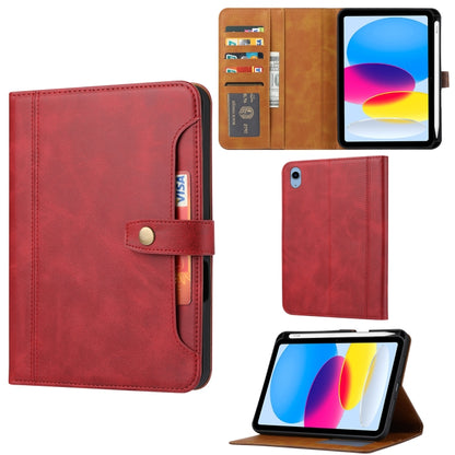 For iPad 2025 / 2022 Calf Texture Double Fold Leather Smart Tablet Case(Red) - iPad 2025 / 2022 Cases by buy2fix | Online Shopping UK | buy2fix