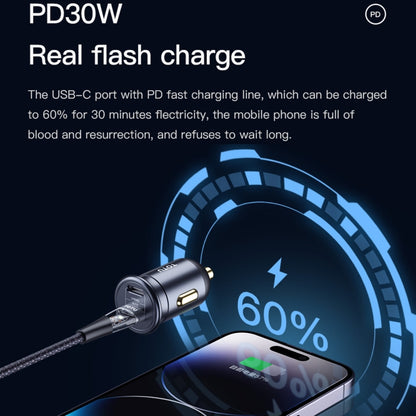 TOTUDESIGN 30W Car Fast Charging, Interface:USB-A + USB-C / Type-C - Car Charger by TOTUDESIGN | Online Shopping UK | buy2fix