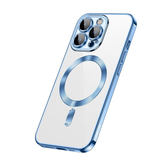 For iPhone 13 Pro SULADA Plating TPU Shockproof Phone Soft Case(Blue)
