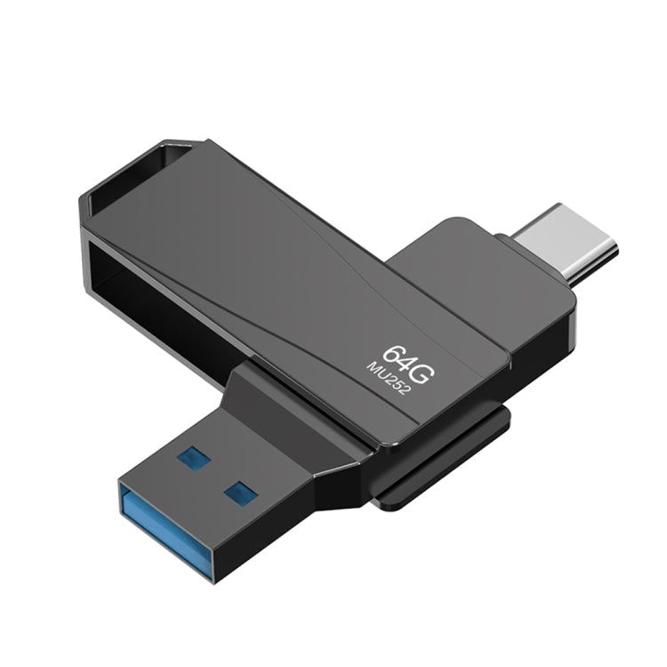 Lenovo Thinkplus MU252 USB 3.1 + USB-C / Type-C Flash Drive, Memory:256GB(Black) by Lenovo