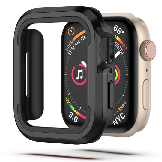 For Apple Watch Ultra 4 / 3 / 2 / 1 49mm Aluminum Alloy + TPU 2 in 1 Protective Case(Black)