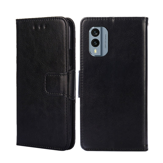 For Nokia X30 5G Crystal Texture Horizontal Flip Leather Phone Case(Black) - Nokia Cases by buy2fix | Online Shopping UK | buy2fix