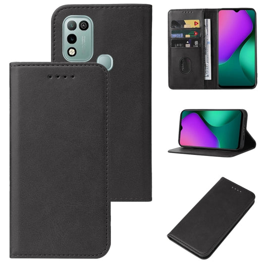 For Infinix Hot 10 Play/Smart 5 India Magnetic Closure Leather Phone Case(Black) - Infinix Cases by buy2fix | Online Shopping UK | buy2fix